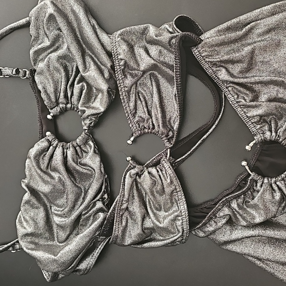 FASHION NOVA novaMetallic Silver Halter Jumpsuit - Picture 8 of 10